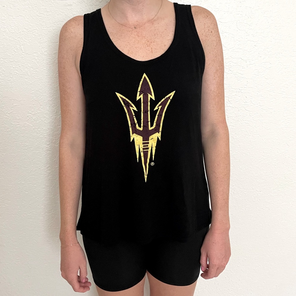 ASU Pitchfork Black Tank Top Fear the Fork Sun Devils Arizona State University